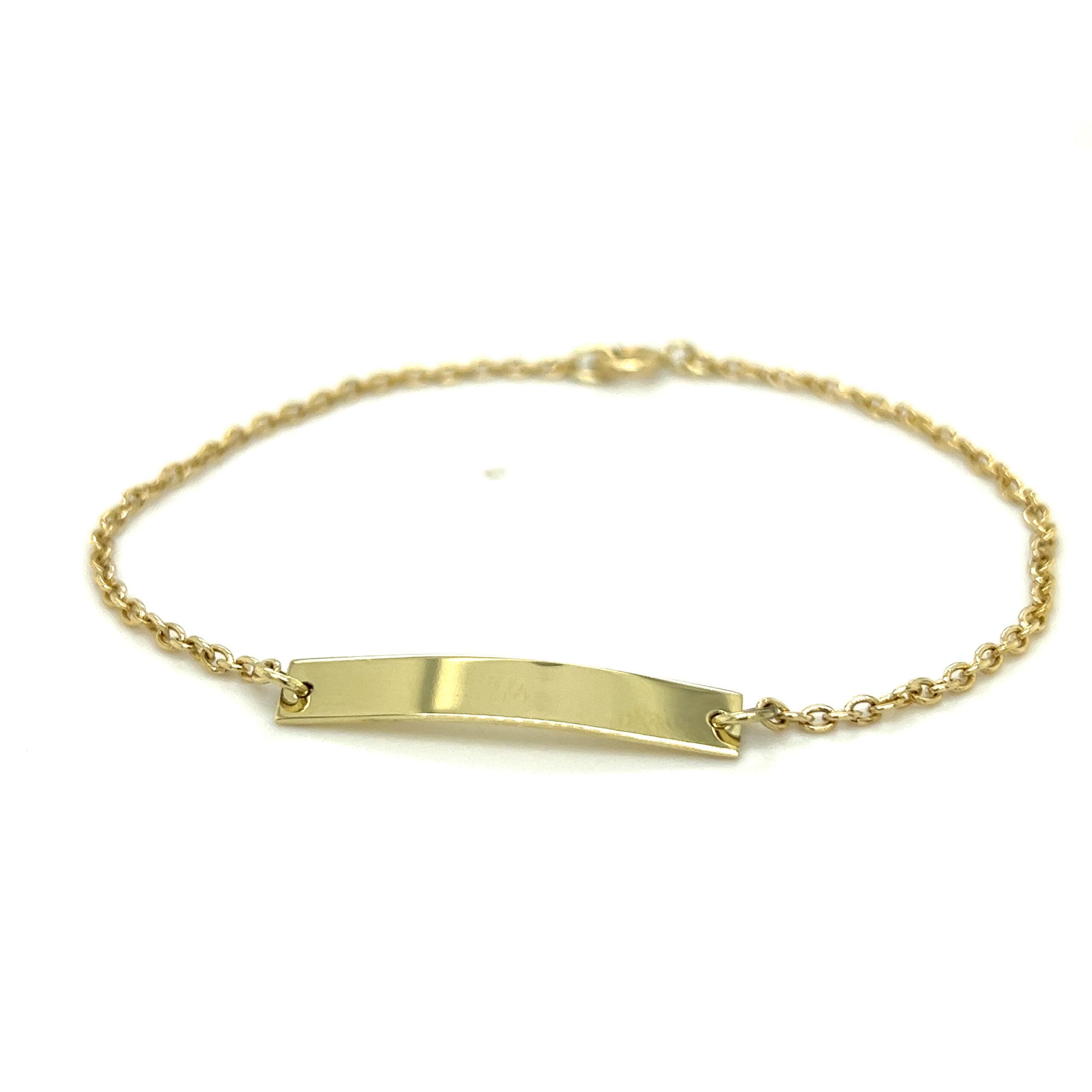Plaatarmband 14k goud 19cm