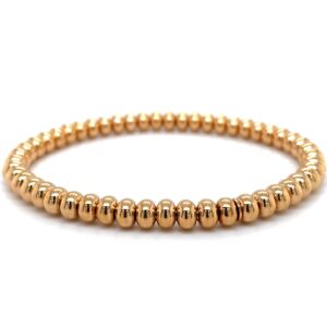 Flexband 5mm 18K roségoud platte bolletjes