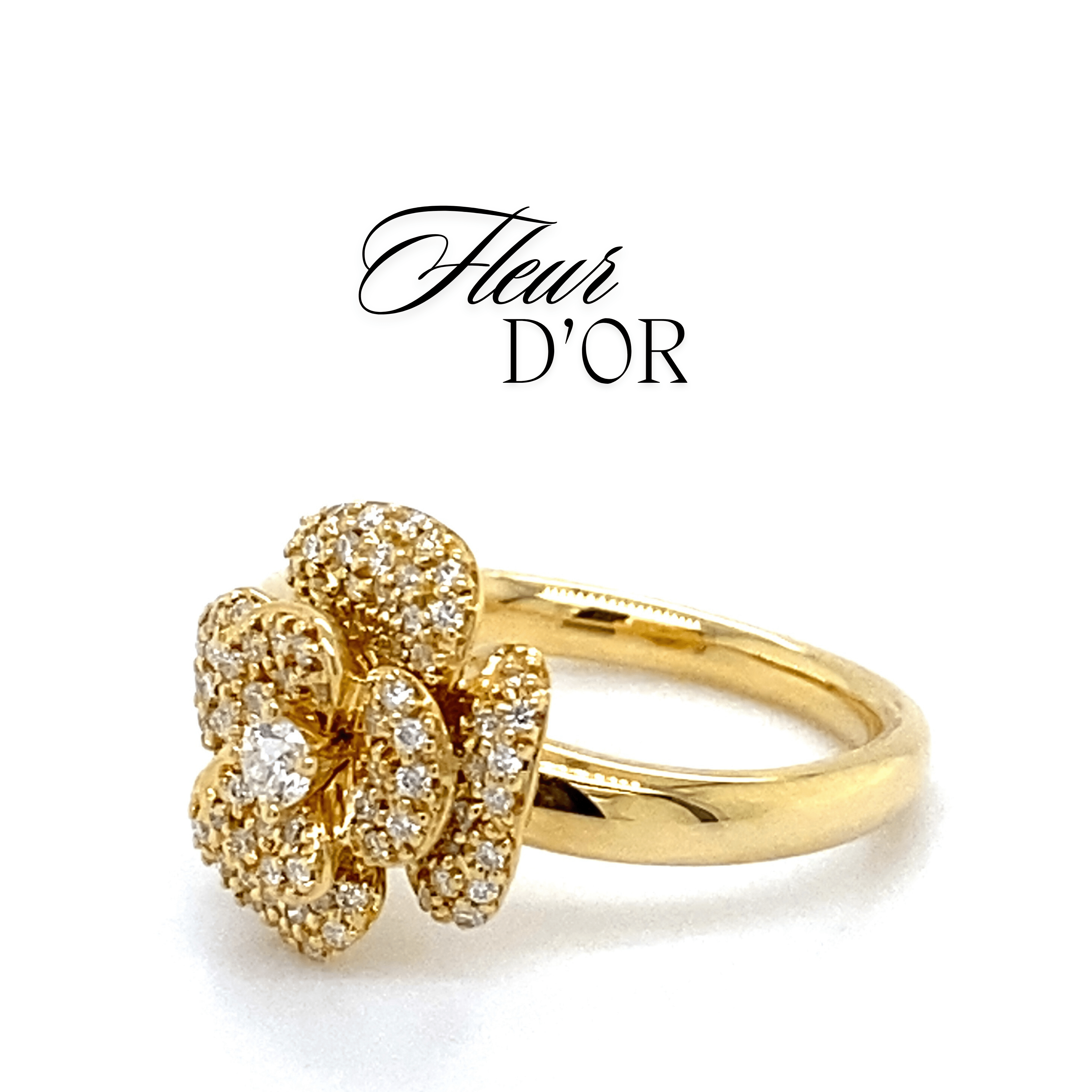 Fleur D'or Ring 18K goud 0,53crt SI W