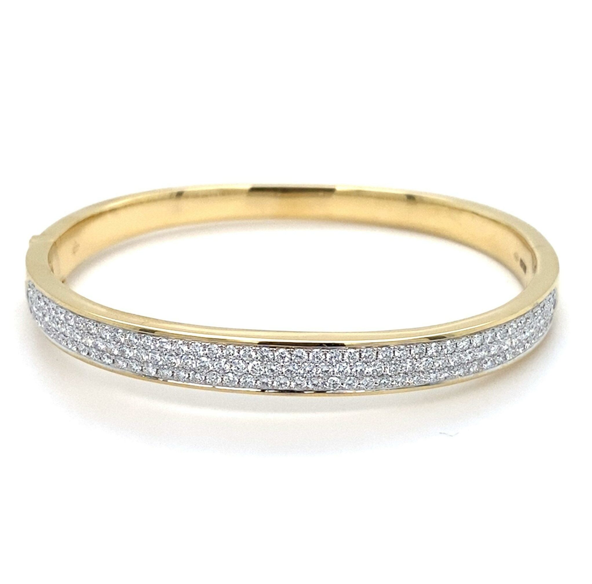 Bangle 18K geelgoud diamant 2.18crt SIW 6mm