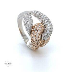 18K Knoopring rosé-witgoud 18k diamant 1.48 crt SI Wesselton