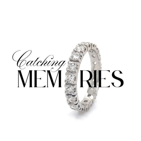 Alliancering 14K Witgoud rondom 0.10crt  VVS TW