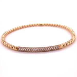 18K flexband roségoud briljant 0.41crt SI Wesselton