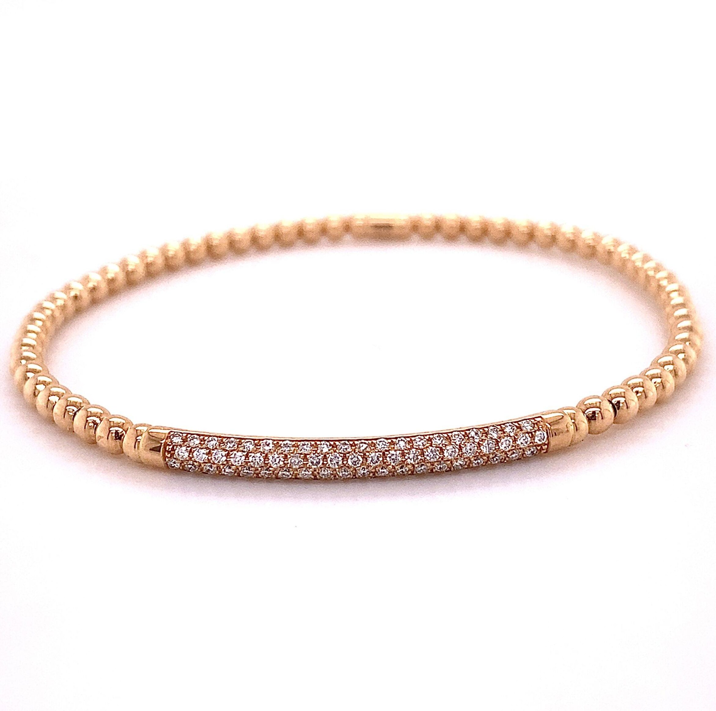 18K flexband roségoud briljant 0.41crt SI Wesselton