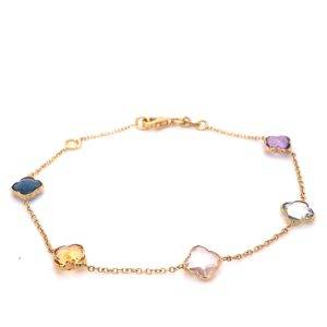 Edelsteen armbandje 14k goud