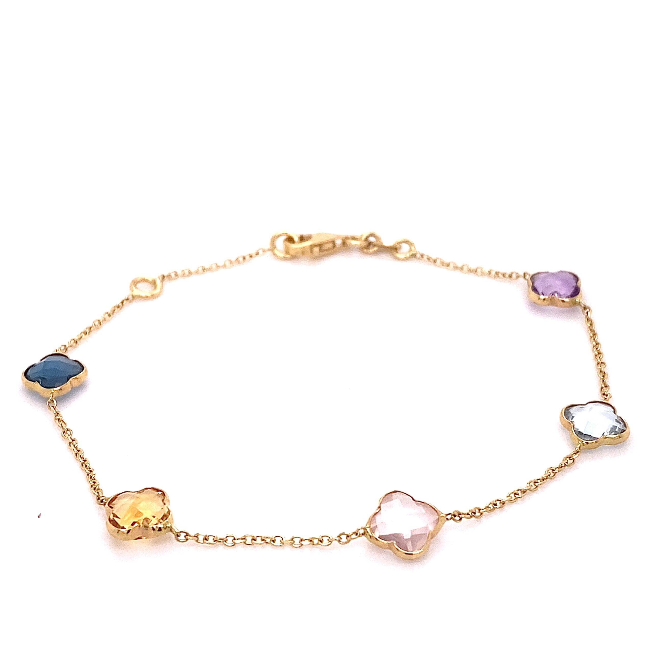 Edelsteen armbandje 14k goud