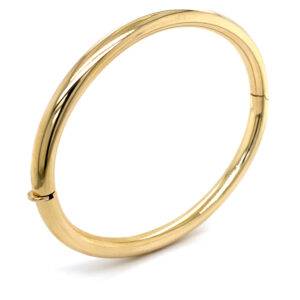 Bangle 14K ronde buis geelgoud 5mm
