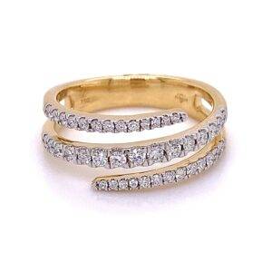 18K geelgouden ring "Embrace" 0.50crt VS Wesselton