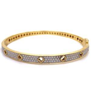 18K geelgouden Bangle "Luck" 1.00crt VS Wesselton