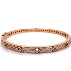 18K roségouden Bangle "Luck" 1.00crt VS Wesselton