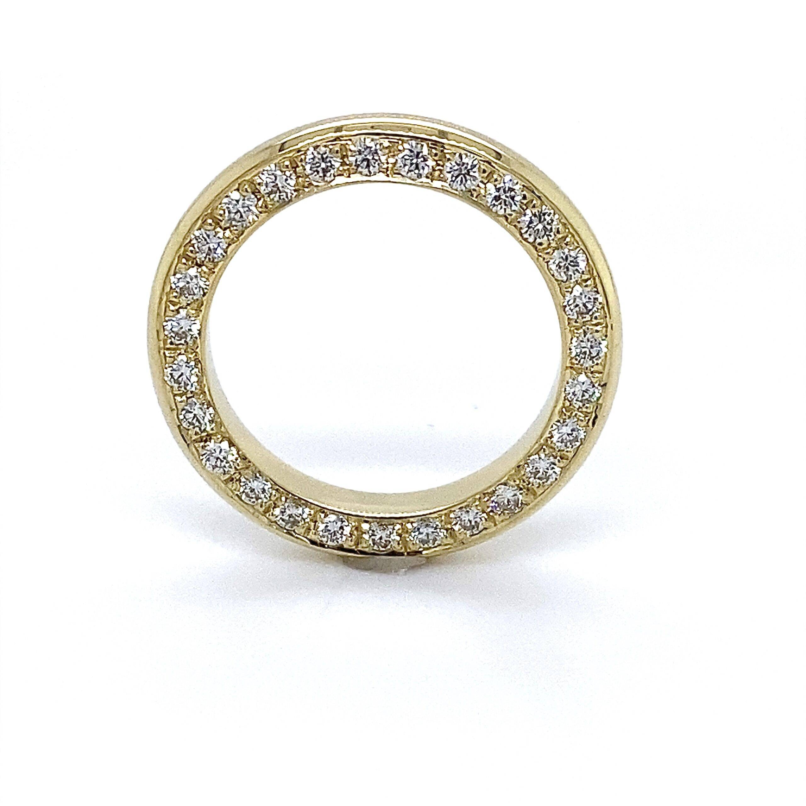 Ring 14K geelgoud rondom 0,70crt VVS TW