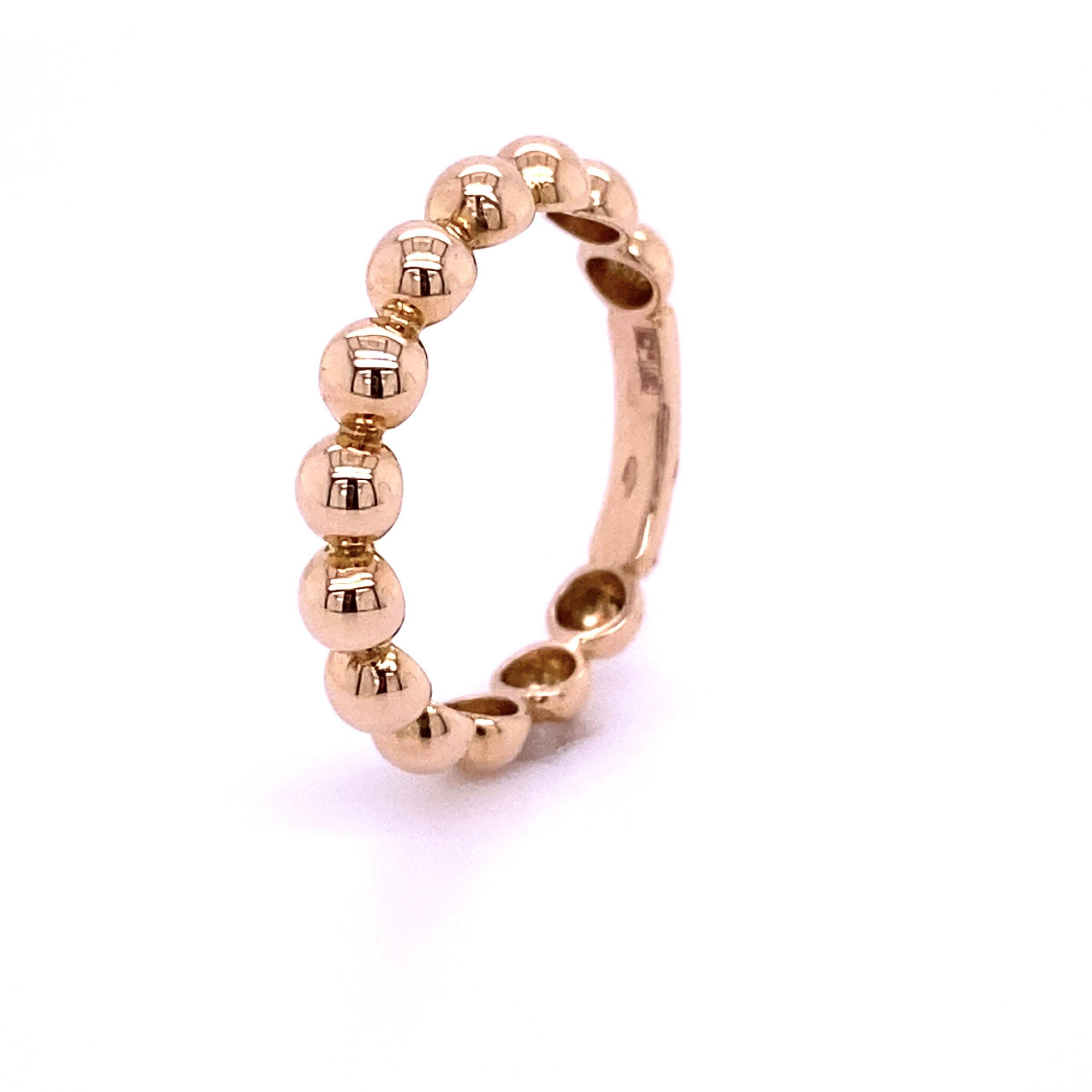 18K roségouden bolletjesring