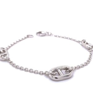 Armband 18K witgoud met 'nuggets'