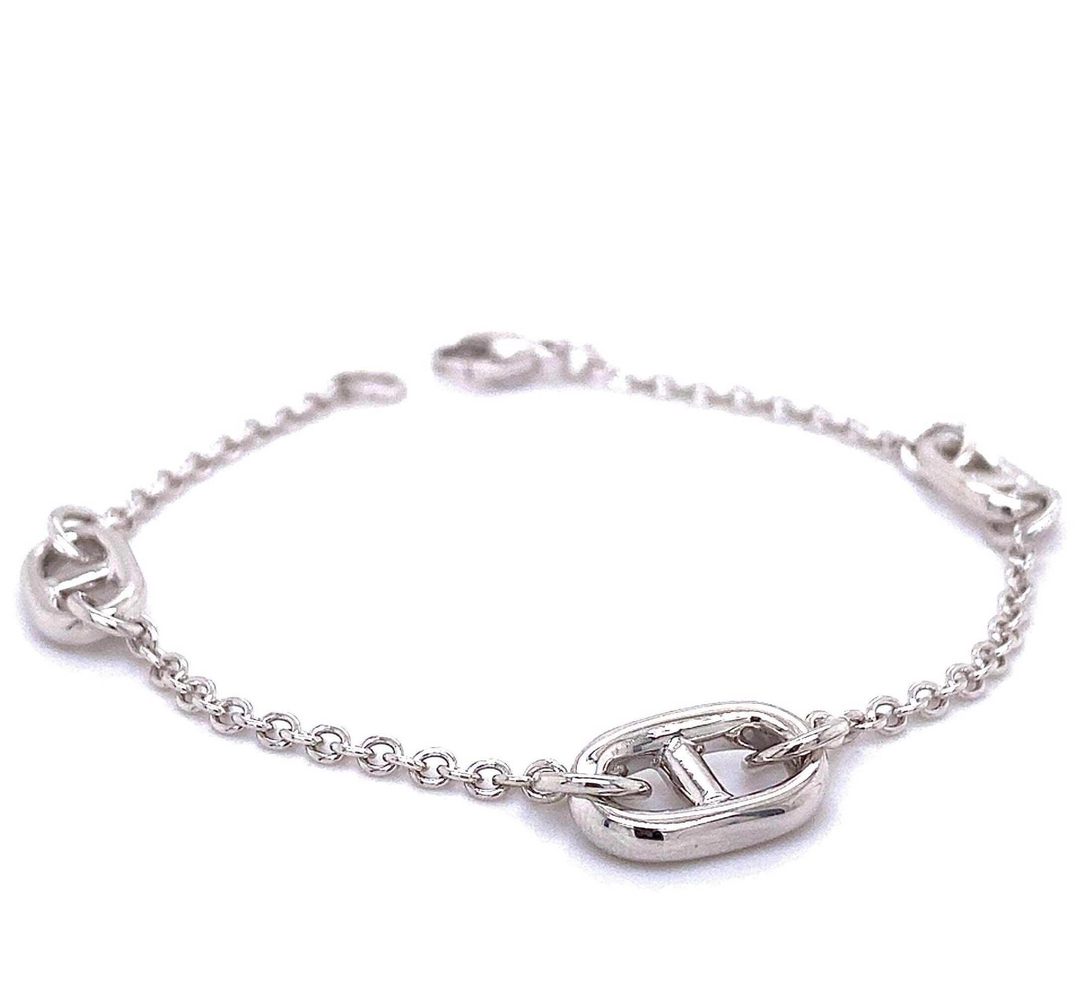 Armband 18K witgoud met 'nuggets'