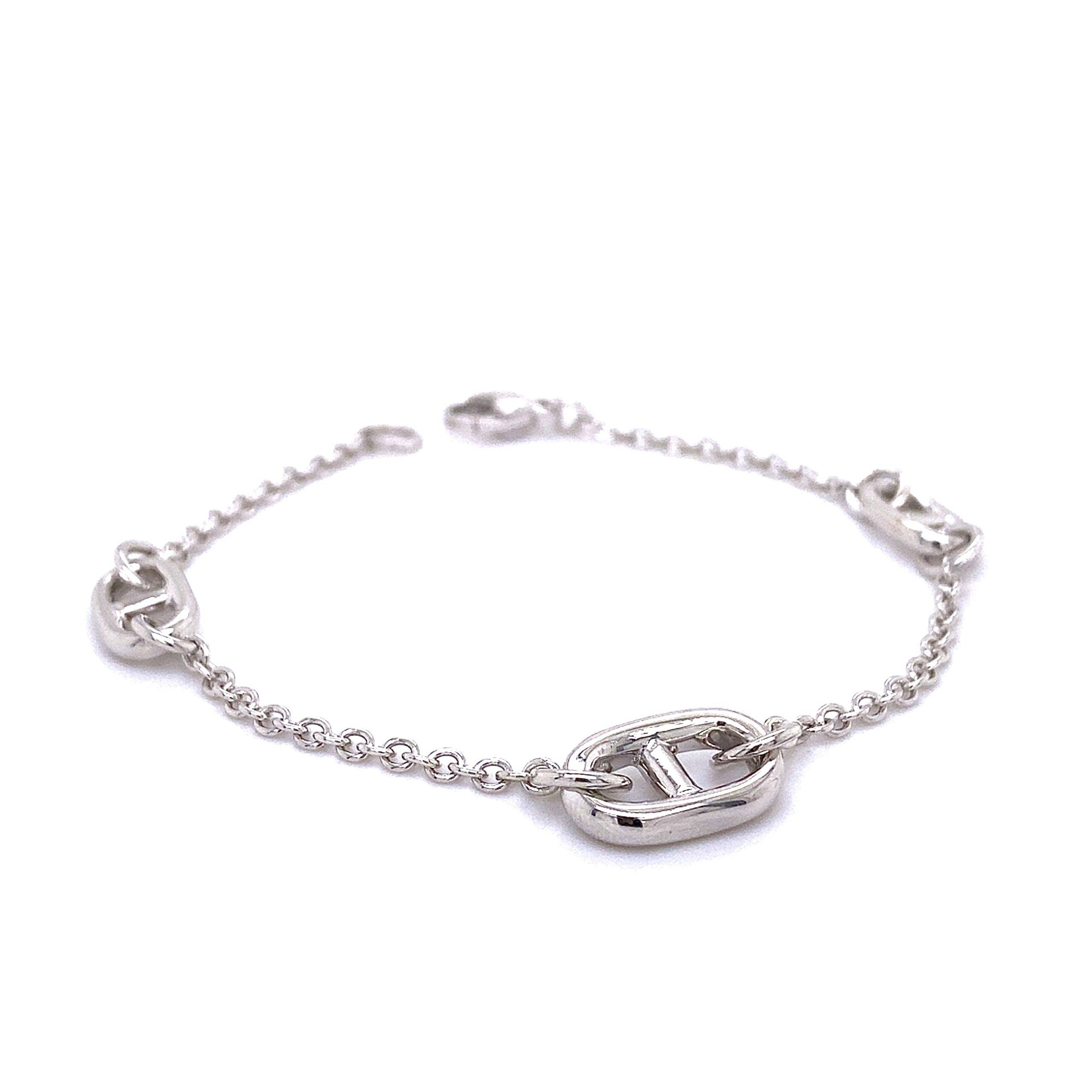Armband 18K witgoud met 'nuggets'