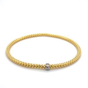 Flexband 18K geelgoud popcorn 3mm