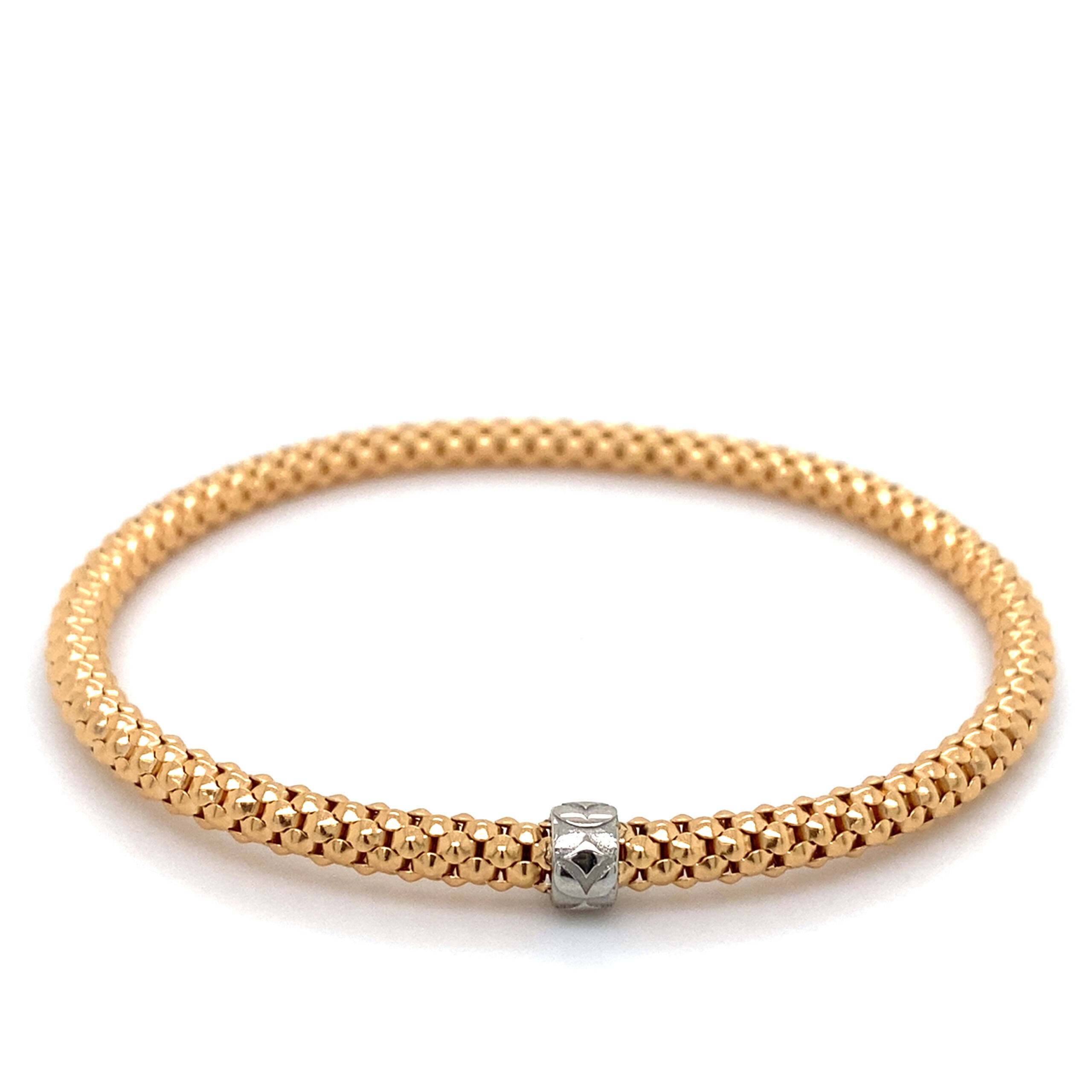 Flexband 18K roségoud popcorn 4mm