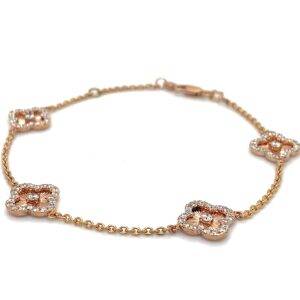 Armband Luck&Diamonds 18k roségoud 0.75crt Vs Wesselton