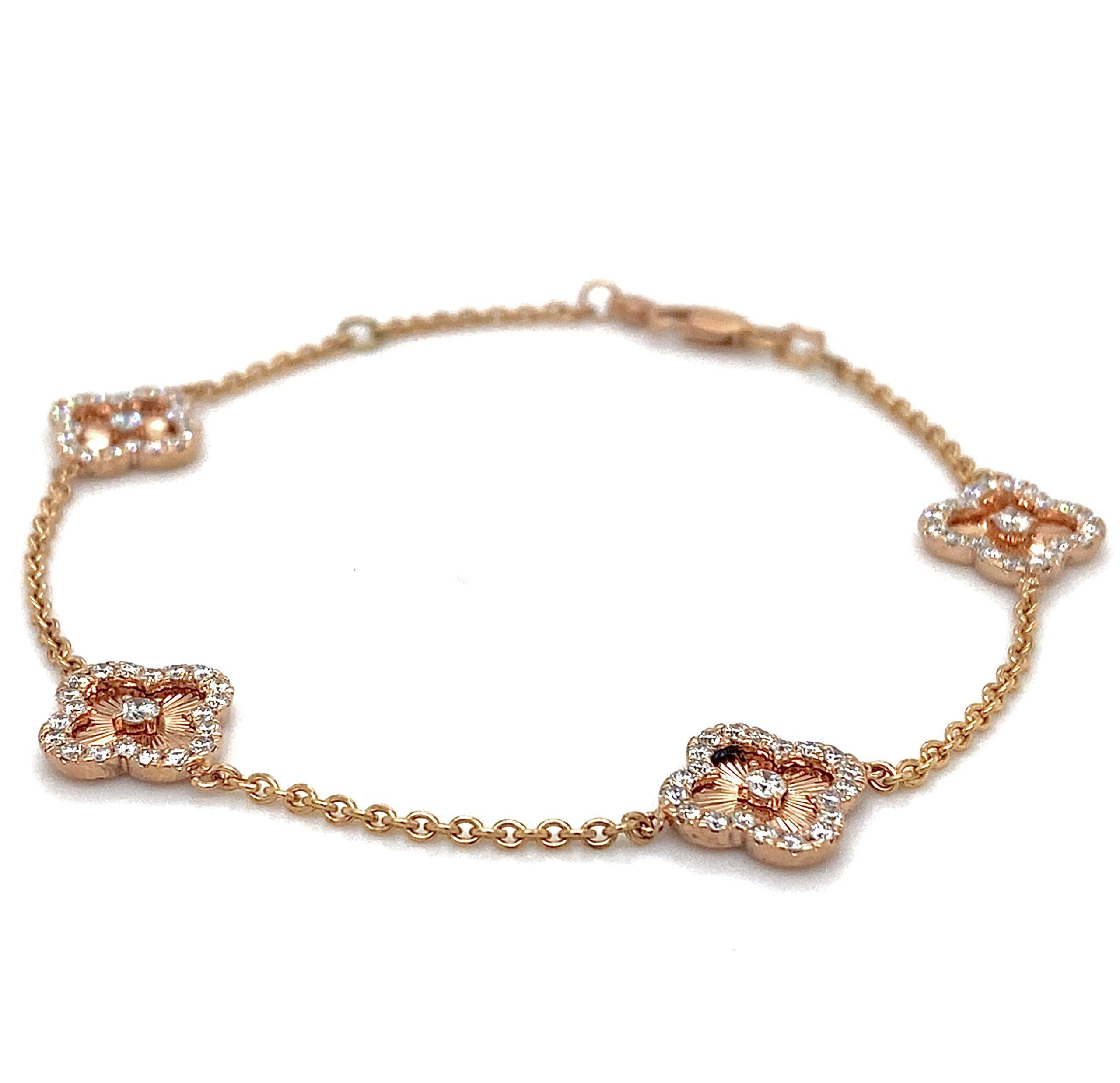 Armband Luck&Diamonds 18k roségoud 0.75crt Vs Wesselton