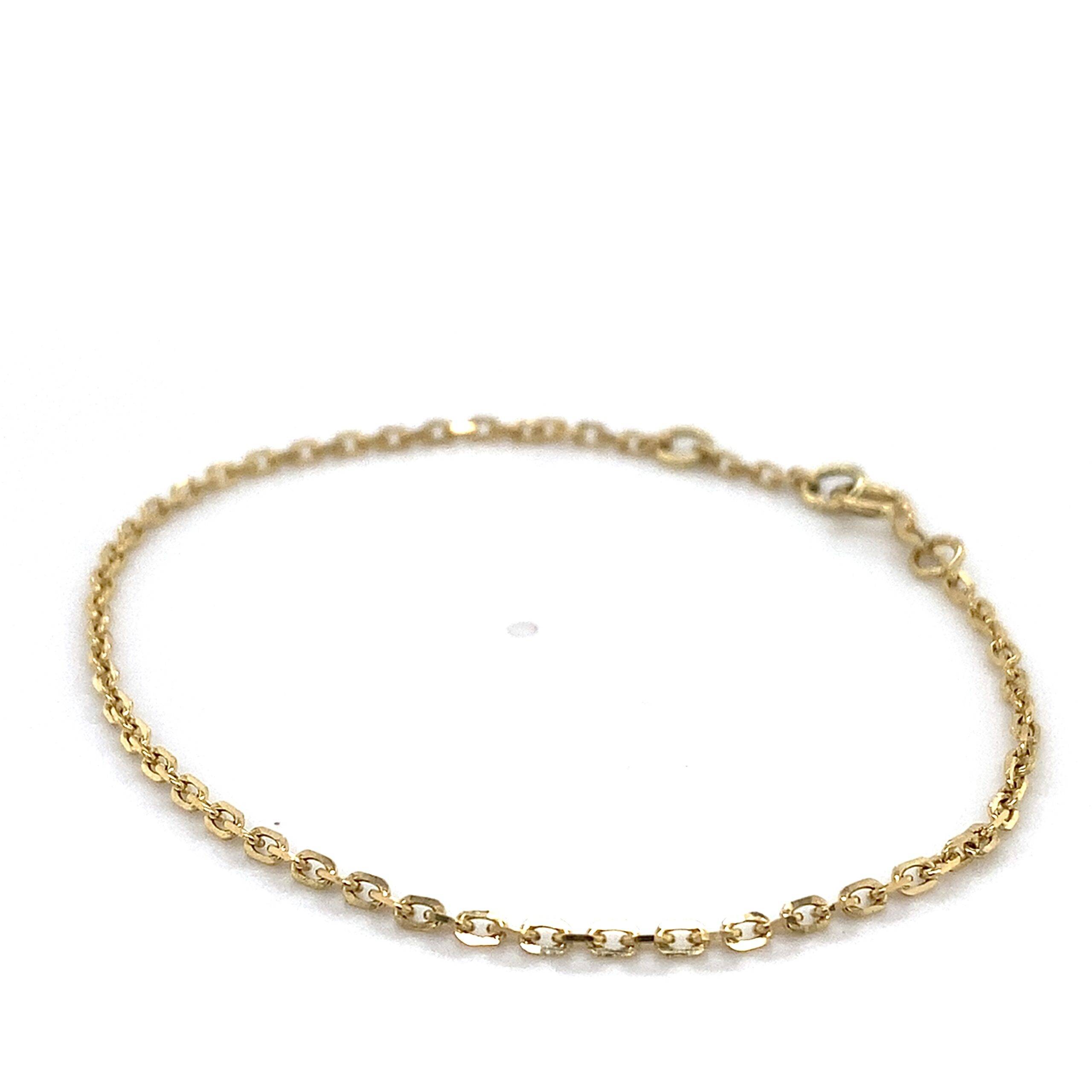 18K Geelgouden anker armband massief