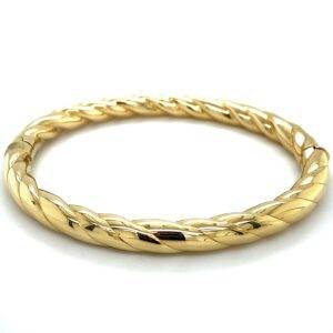 Bangle twist 6mm 14k geelgoud