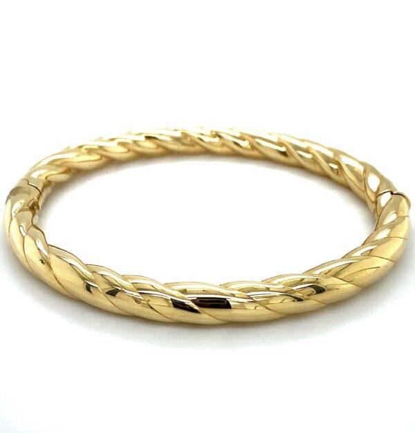 Bangle twist 6mm 14k geelgoud