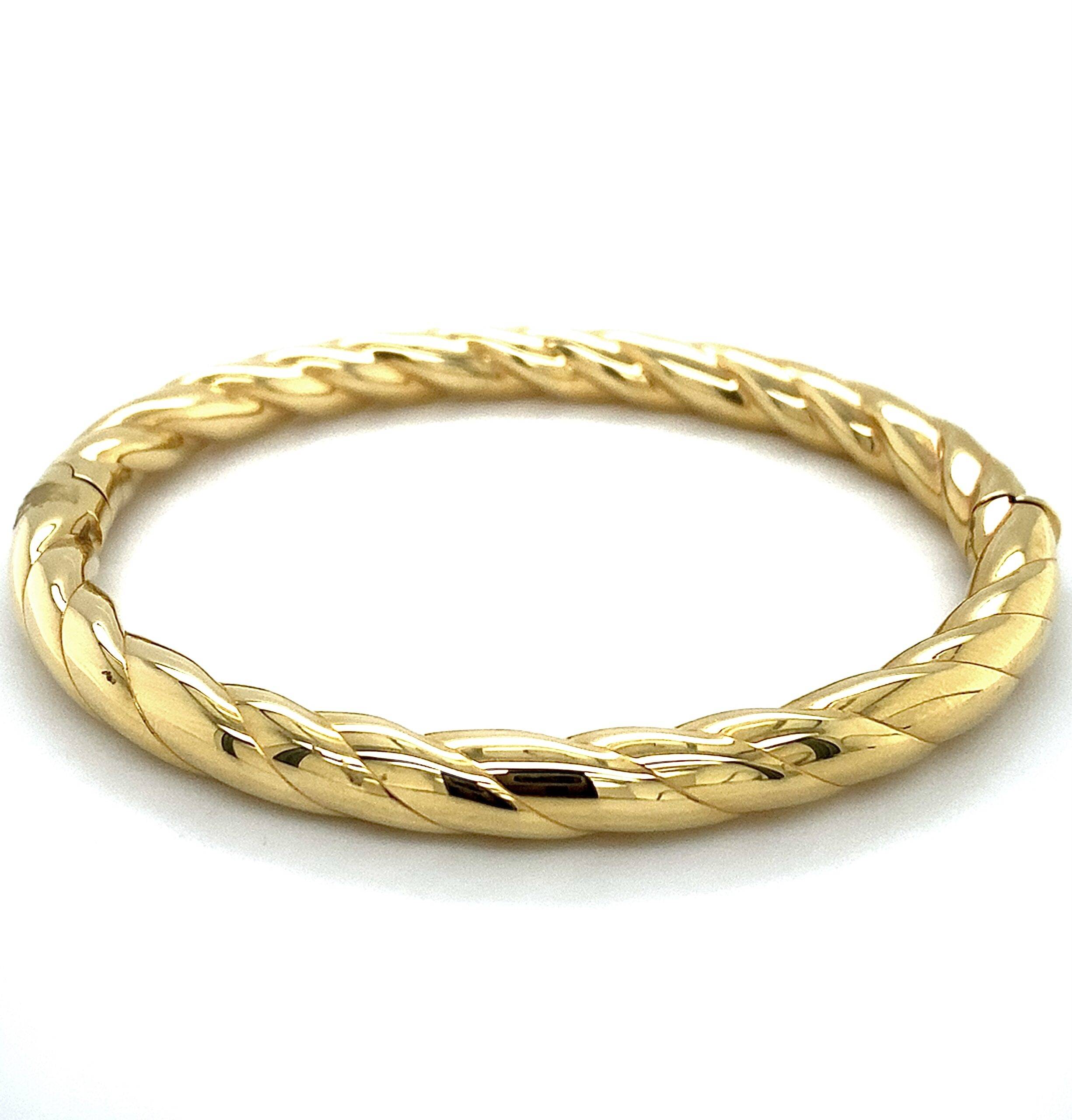 Bangle twist 6mm 14k geelgoud