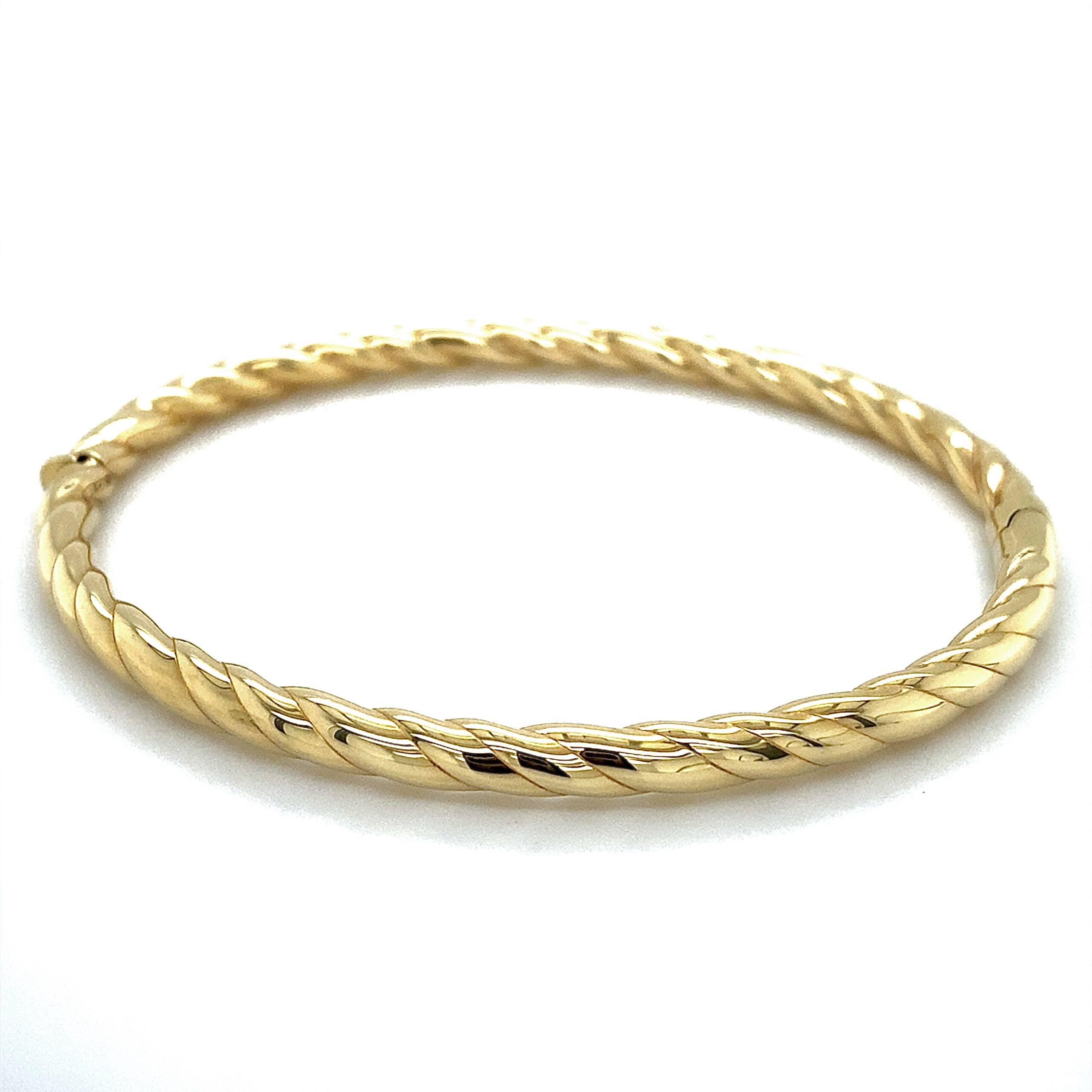 Bangle twist 14k goud 4mm