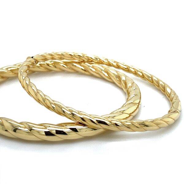 Bangle twist 6mm 14k geelgoud - Afbeelding 2