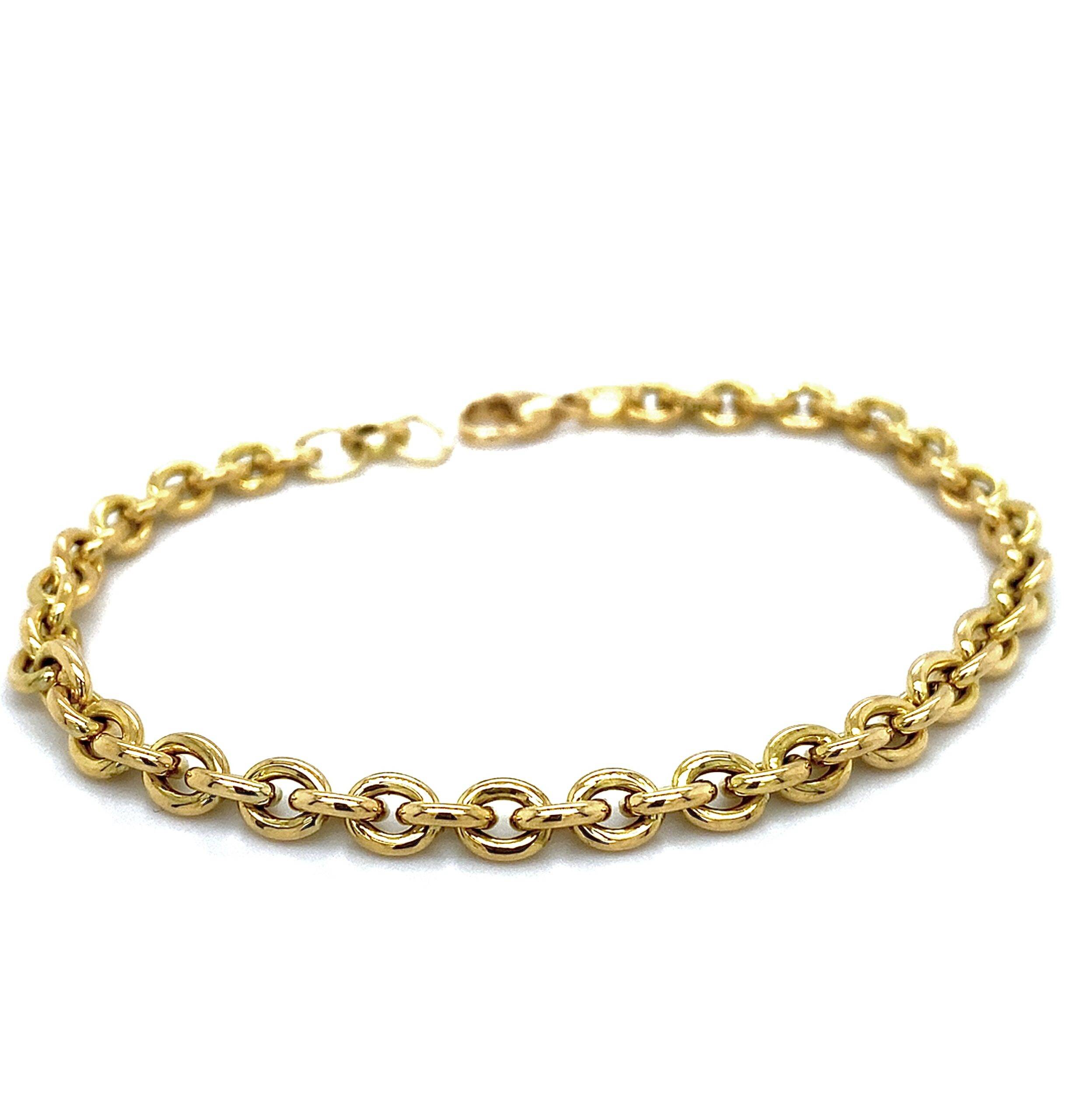 Armband anker zwaar 18k geelgoud 4,5mm 19cm