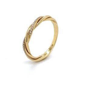 Twist ring met diamant 0.08 SI W