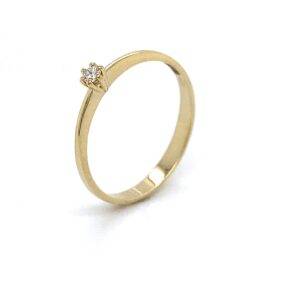 Solitair ring 6 poot 0.05crt Si Wesselton