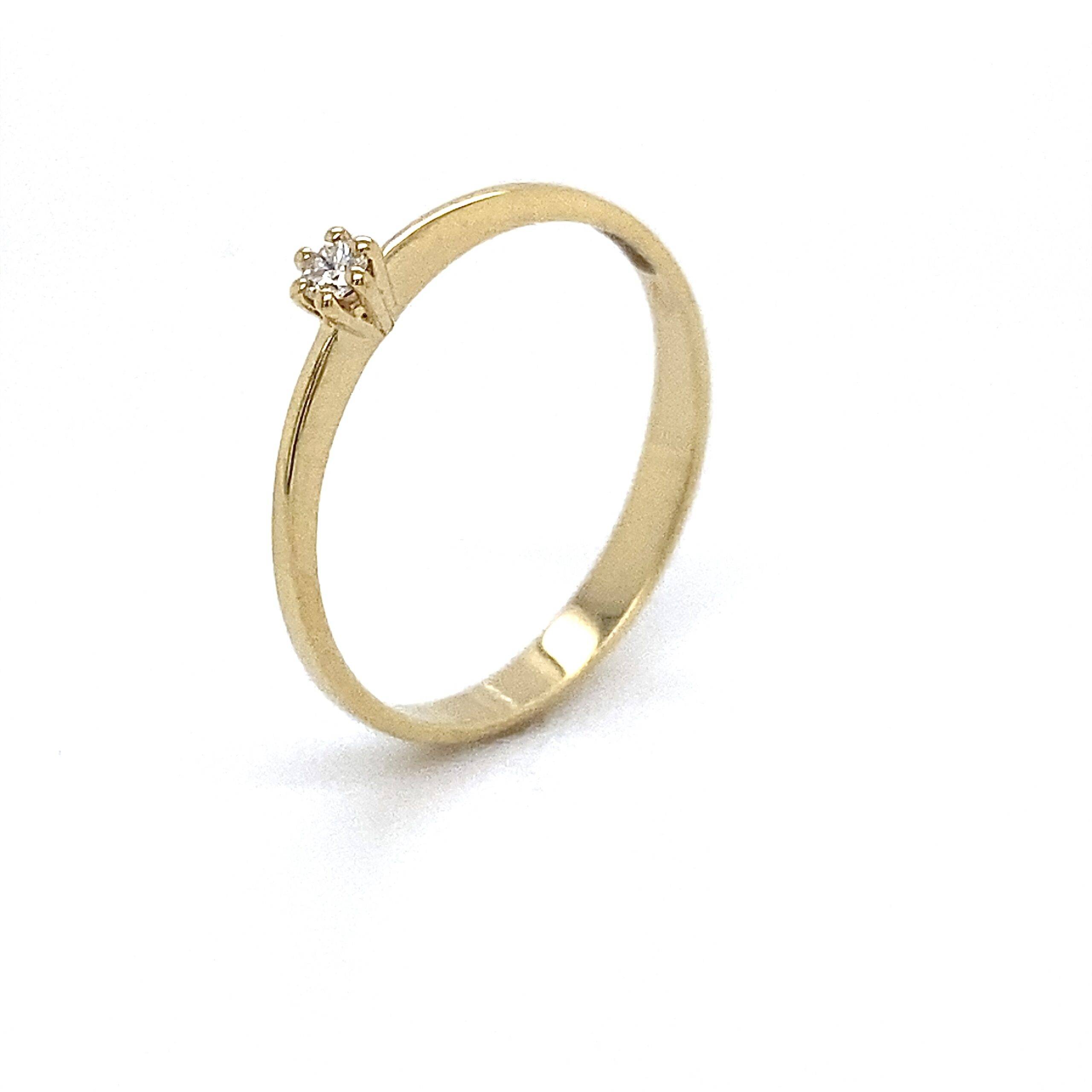 Solitair ring 6 poot 0.05crt Si Wesselton