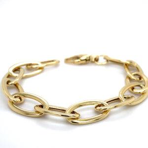 14K Geelgouden Schakelarmband "Navette"