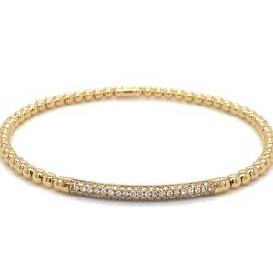 18K flexband geelgoud briljant 0.41crt SI Wesselton