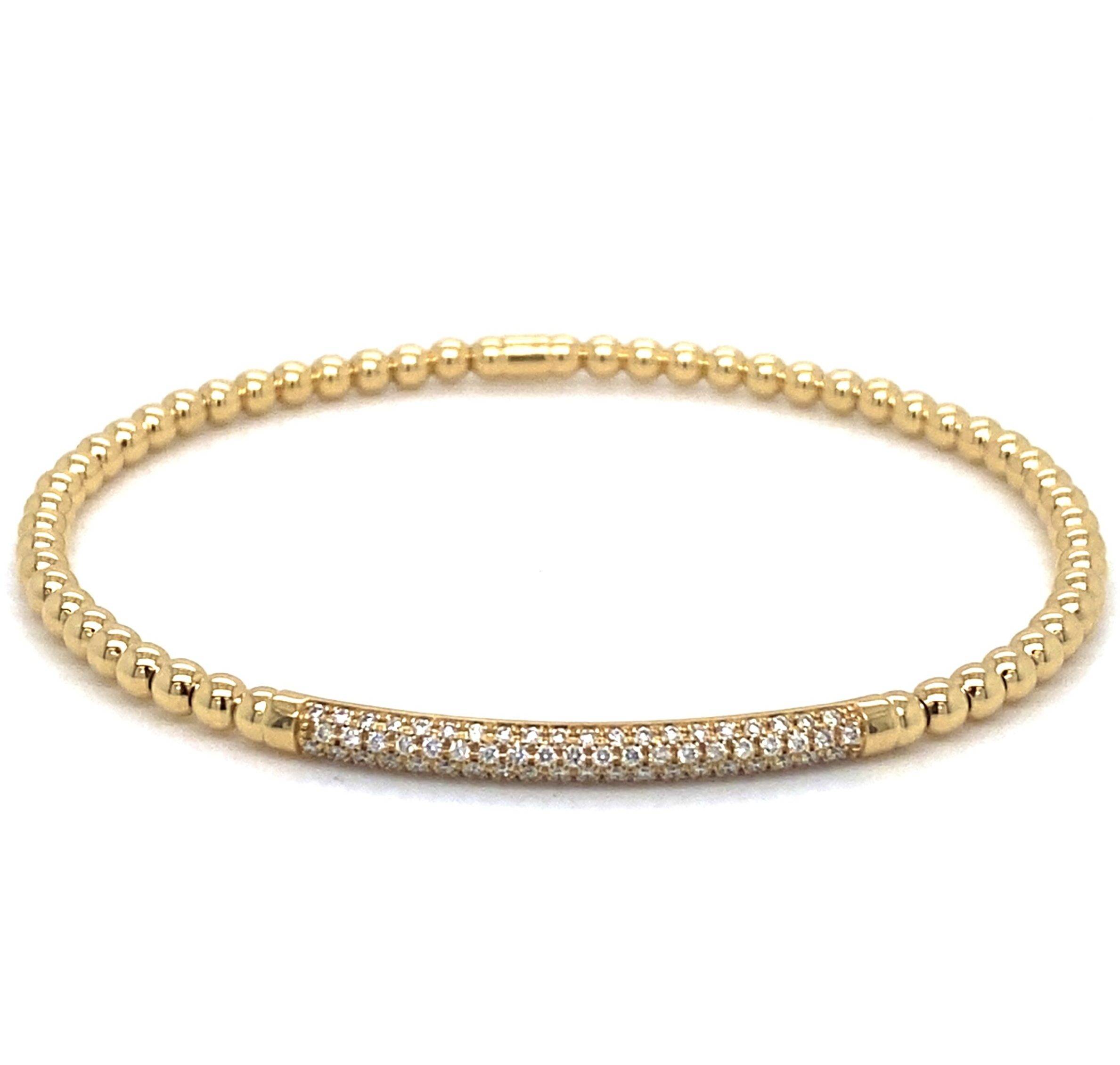 18K flexband geelgoud briljant 0.41crt SI Wesselton