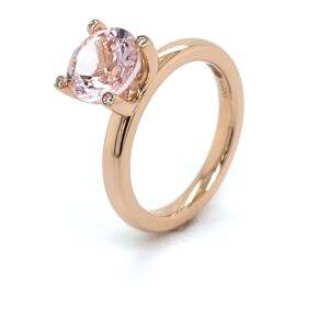 Ring Morganiet Topaas 14k roségoud- briljant