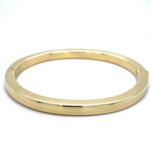 14K geelgouden bangle, 5x60mm