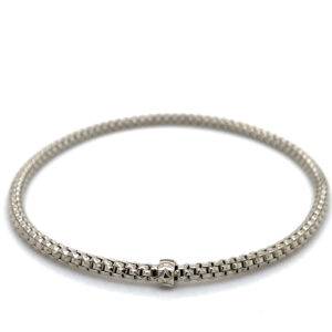 Popcorn flex 14K witgoud 3mm