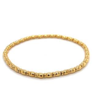 18K geelgouden flex armband "tonnetje" 3mm