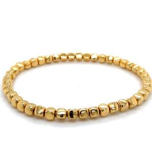 Blokjes flex 18K geelgoud 4mm