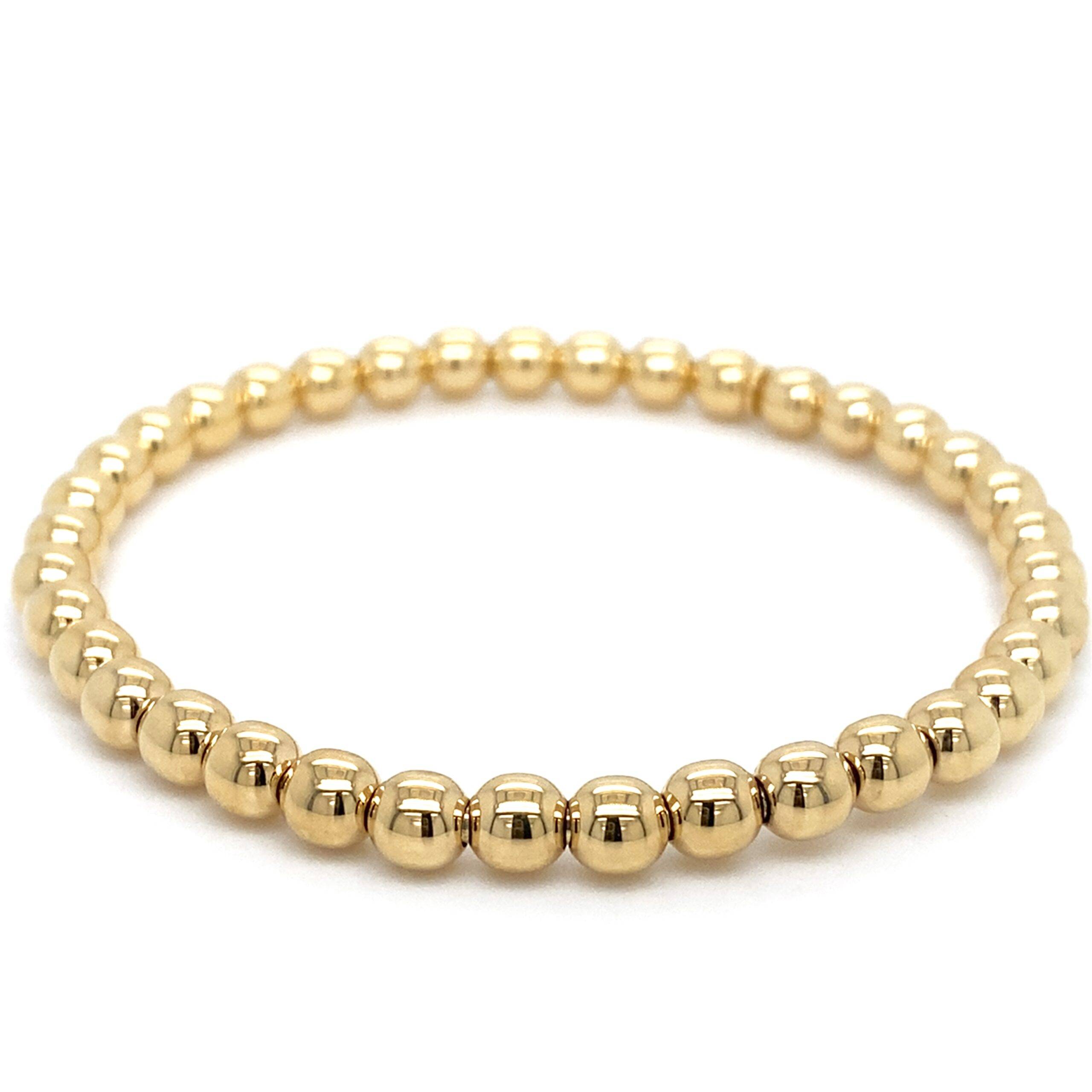 Bolletjes flex 18k geelgoud 5mm