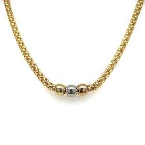 18K Geelgouden popcorn collier