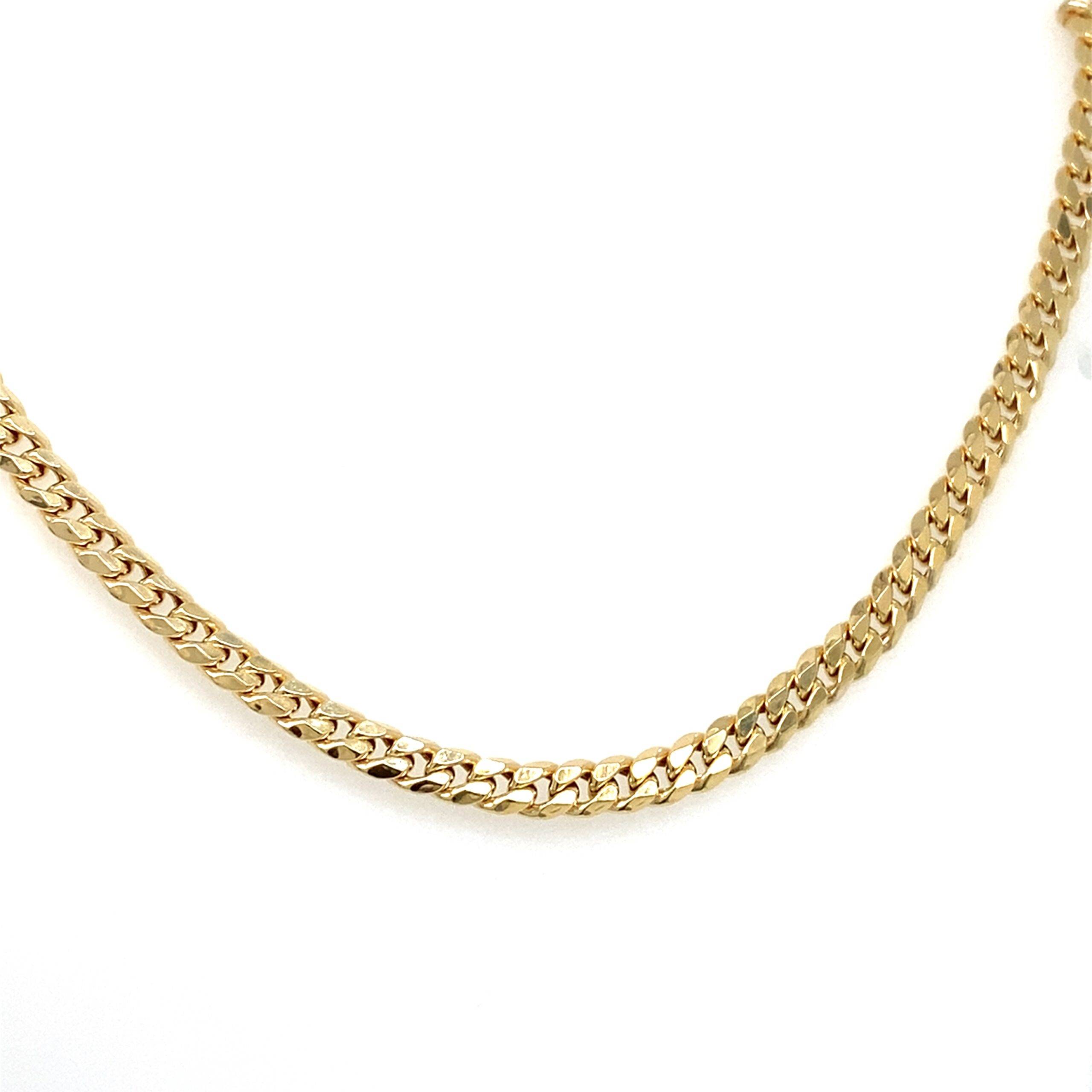 14K Geelgouden collier gourmet 55cm