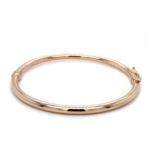 14K Roségouden bangle 4mm rond