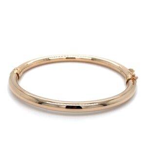 14K Roségouden bangle 5mm rond