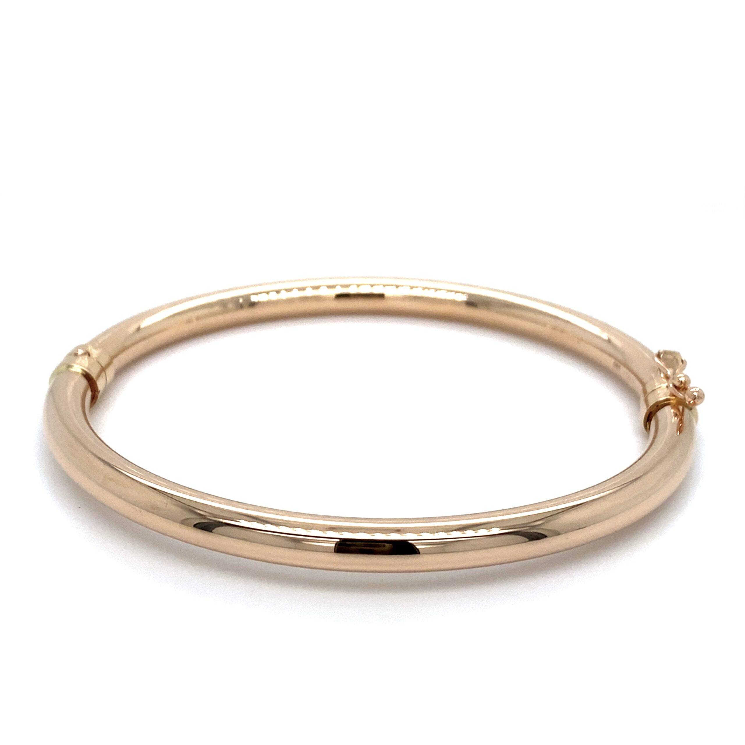 14K Roségouden bangle 5mm rond
