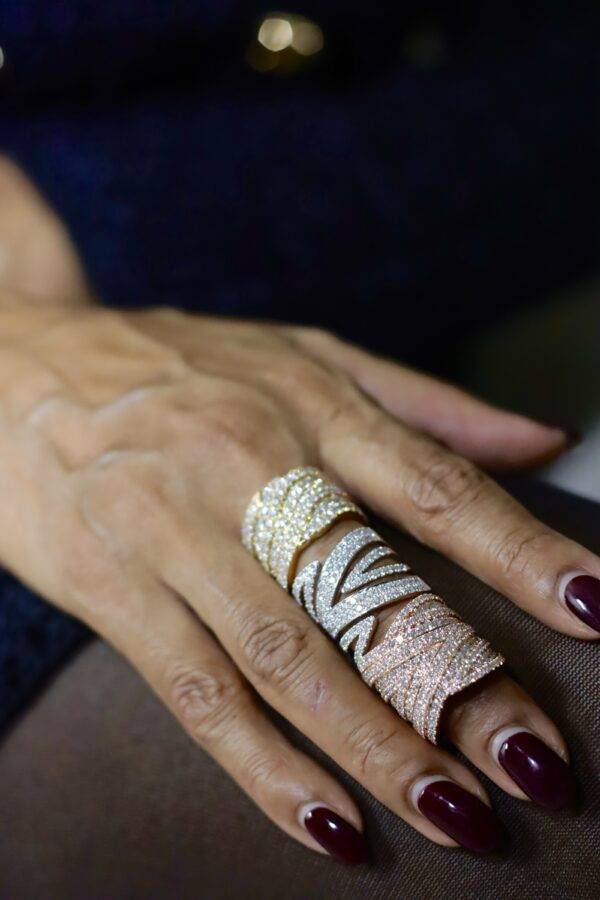 Collective Wave ringen by Pigalle 18k goud met diamant in top kwaliteit - Afbeelding 7