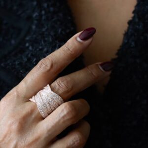 Collective Wave ringen by Pigalle 18k goud met diamant in top kwaliteit