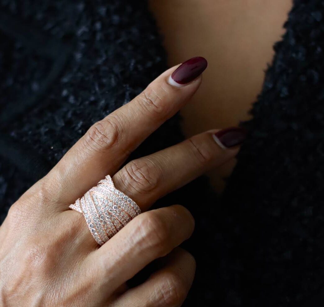 Collective Wave ringen by Pigalle 18k goud met diamant in top kwaliteit